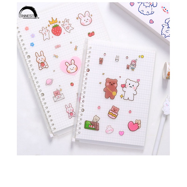 Set 4 Miếng Dán Trang Trí Sổ Tay DIY Hình Thỏ Bunny Dễ Thương