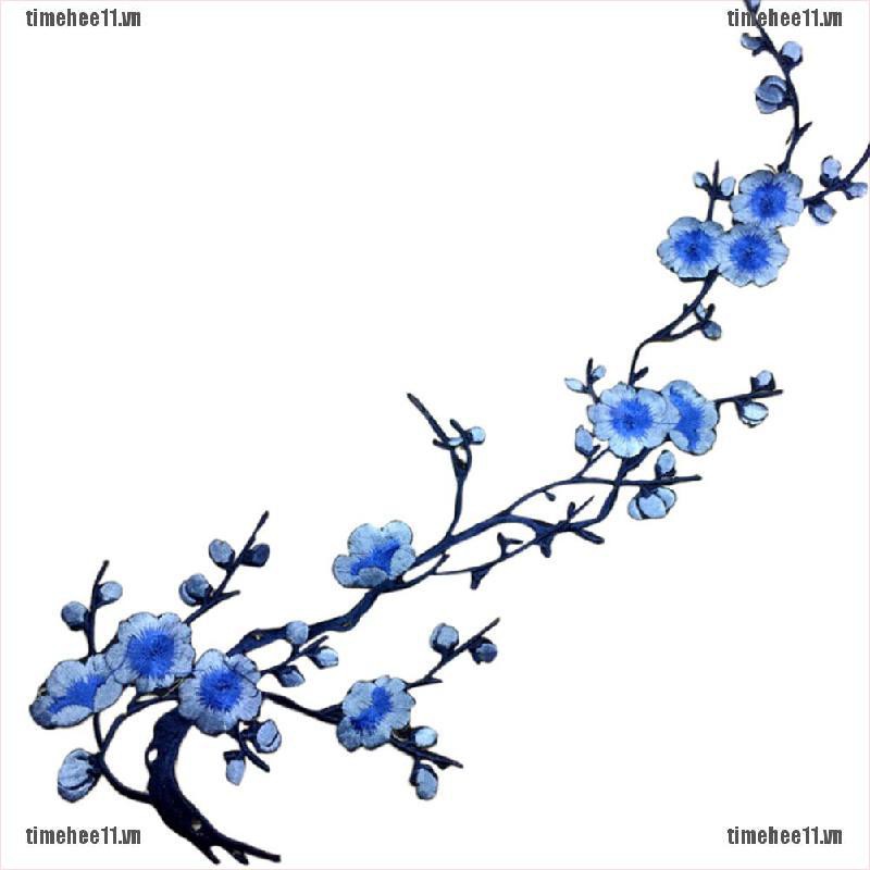 Sticker Ủi Thêu Hình Hoa Mận Xinh Xắn / May Vá