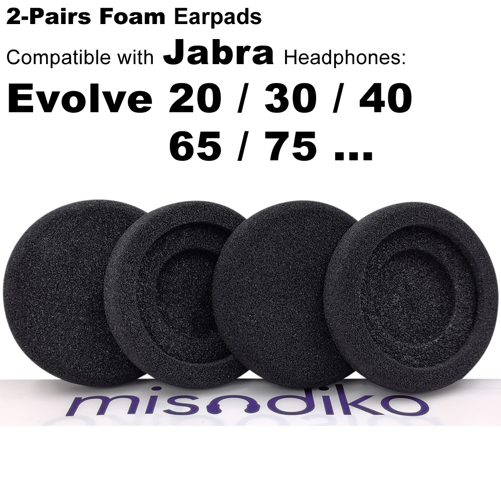 Cặp Mút Đệm Thay Thế Cho Tai Nghe Chụp Tai Jabra Evolve 20 20se 30 30II 40 65 75 MS & UC