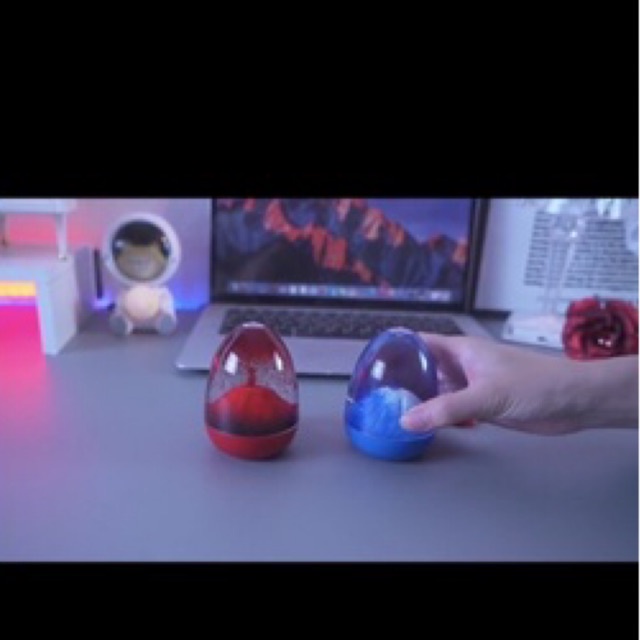 Đồ Trang Trí Để Bàn , Taplo Xe Mô Hình Vỏ Trứng Núi Lửa Phun Trào Cát Nổi Siêu Sáng Tạo , Xả Stress Rất Tuyệt