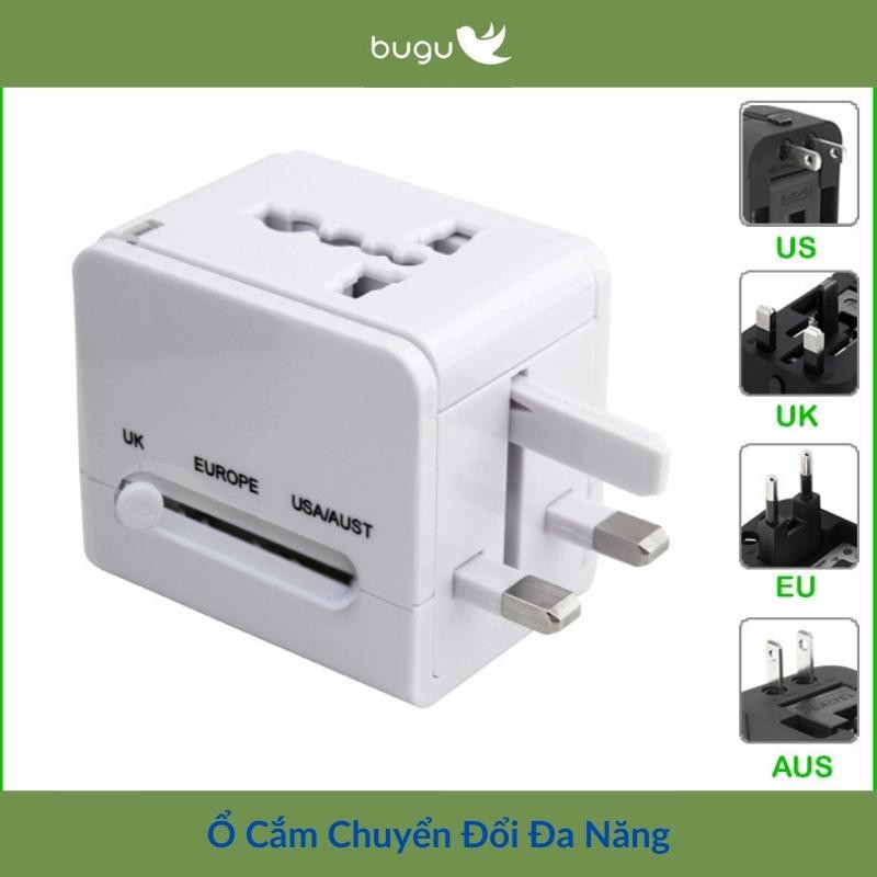 Ổ Cắm Điện Đa Năng Thông Minh Phích Cắm Chuyển Đổi Với 2 Cổng USB Bugu HHT148