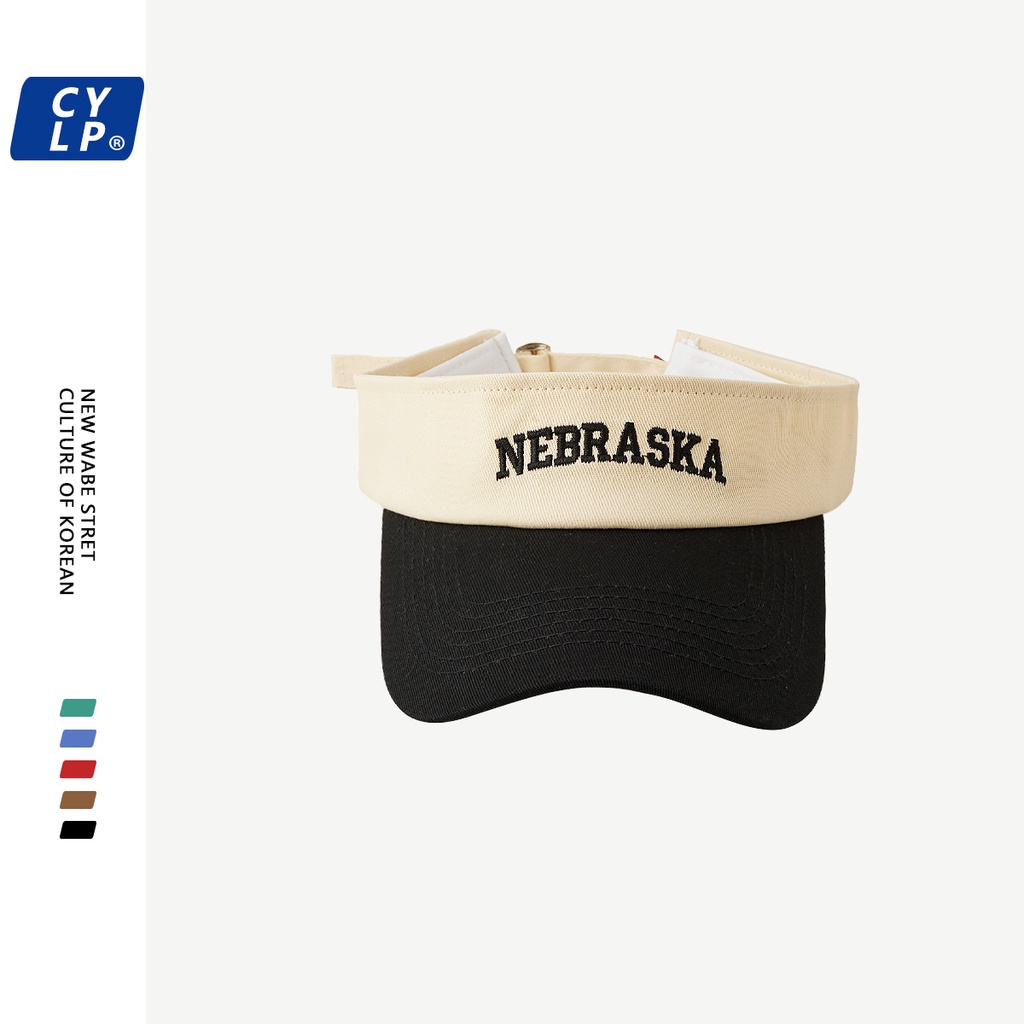 Nón Lưỡi Trai Hở Chóp Thêu Chữ Phong Cách Đường Phố Hàn Quốc Thời Trang Mùa Hè Dành Cho Nữ