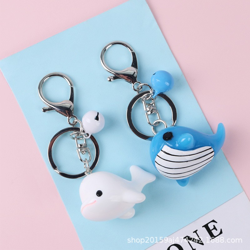 WHALE HANDMADE WHALE WHALE Móc Khóa Cá Voi Xanh Dễ Thương