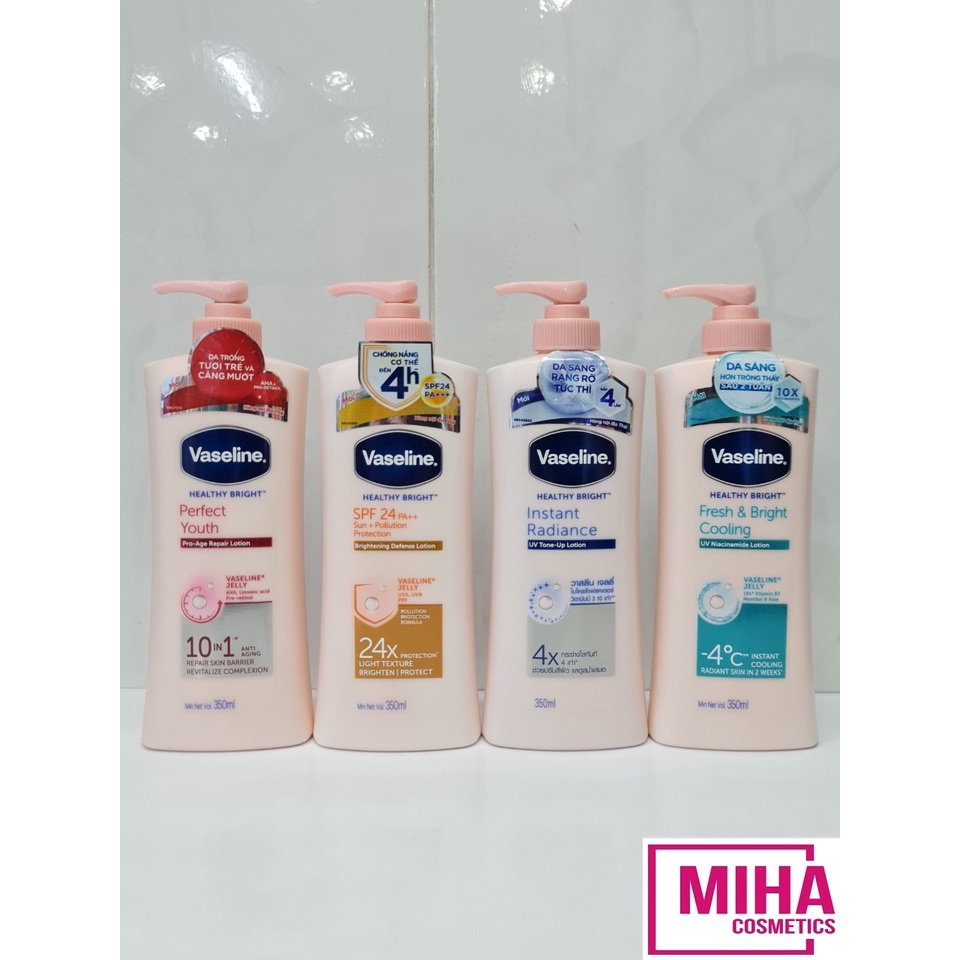 Sữa Dưỡng Thể Trắng Da Giữ Ẩm VASELINE 350ml
