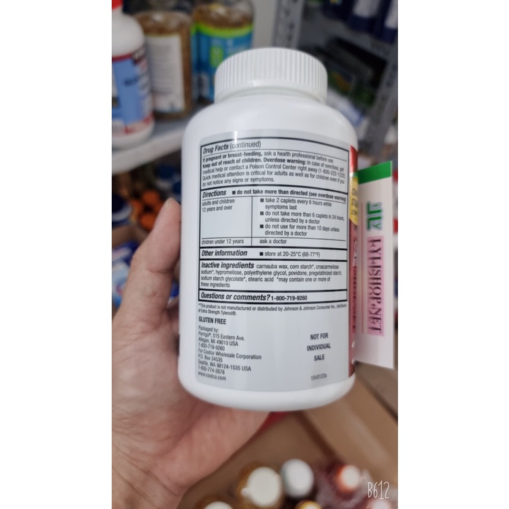 [Chính Hãng] [Có sẵn]Kirkland Extra Strength Acetaminophen 500mg chai 500 viên từ mỹ