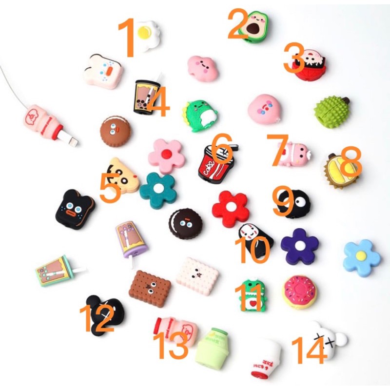 Đầu Thú Silicone Gắn Cáp Chống Gãy Đầu Sạc | BigBuy360 - bigbuy360.vn