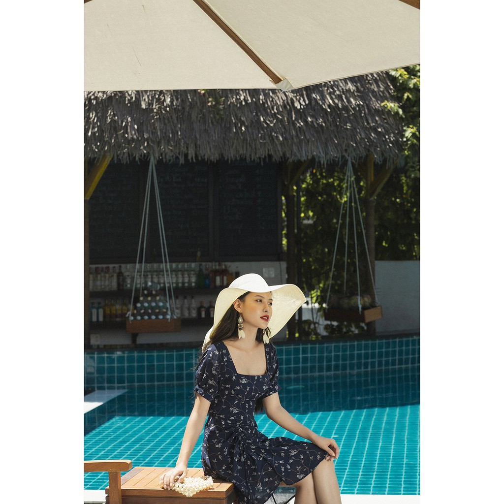 Đầm xòe ngắn tay cổ vuông tay bồng DEA0225 - 20Again | BigBuy360 - bigbuy360.vn