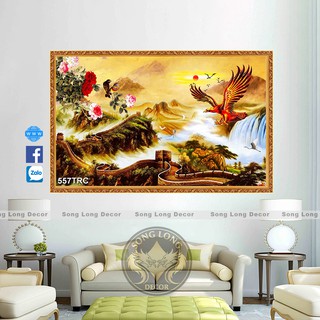 TRANH DÁN TƯỜNG 3D ĐẠI BÀNG TUNG CÁNH, TRANH DÁN TƯỜNG CHIM ĐẠI BÀNG BAY GIỮA TRỜI - TRANH ĐẠI BÀNG UY MÃNH