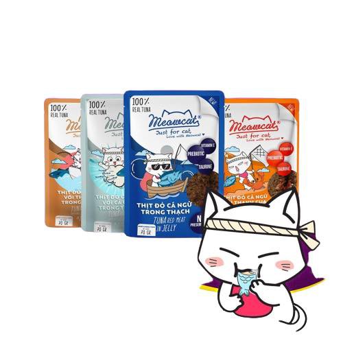 Pate cho mèo Meowcat [GIÁ RẺ - CHÍNH HÃNG - DATE XA] giàu dinh dưỡng cho mèo con trên 6 tháng và mèo trưởng thành