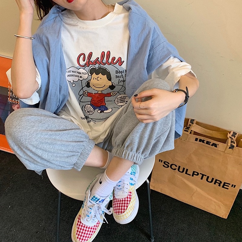 Áo phông nam nữ, áo thun tay lỡ shopcossi chất cotton in hình challer