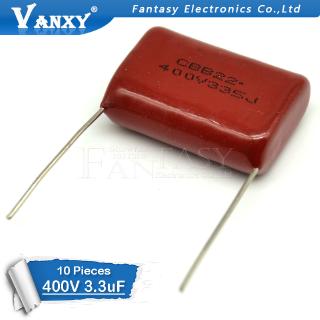 Set 10 tụ điện Polypropylene 400v335j 3.3uf Pitch 25mm 400v 335 3300nf Cbb chất lượng cao