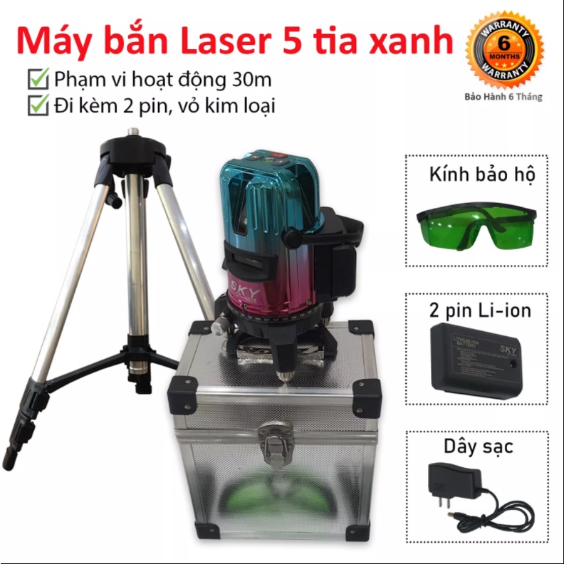 Máy bắn cốt, máy bắn laser, máy cân mực, máy cân bằng 5 tia xanh | Công nghệ đèn led siêu sáng tia mảnh | phụ kiện đủ