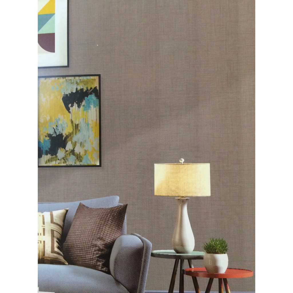Giấy Dán Tường Trơn Vân Vải Cho Phòng Khách, Phòng Ngủ MR Lụa Không Keo Khổ 53cm x 10m Nhiều Màu Lựa Chọn