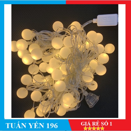 Combo 5 ⚡️ dây led bi đục 10m 100 bóng ánh sáng vàng ⚡️