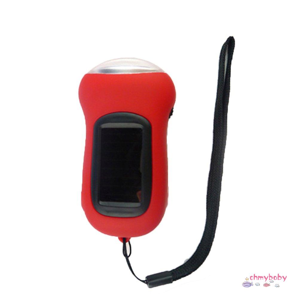 Đèn pin Mini 3 LED năng lượng mặt trời quay tay Đèn pin có thể sạc lại đuốc [8/5]