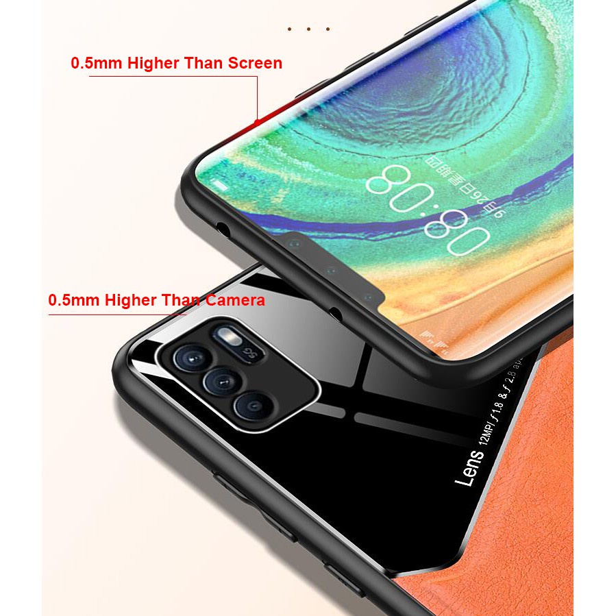Ốp điện thoại da tích hợp sắt chống sốc bảo vệ cho Oppo Reno 6z 5g