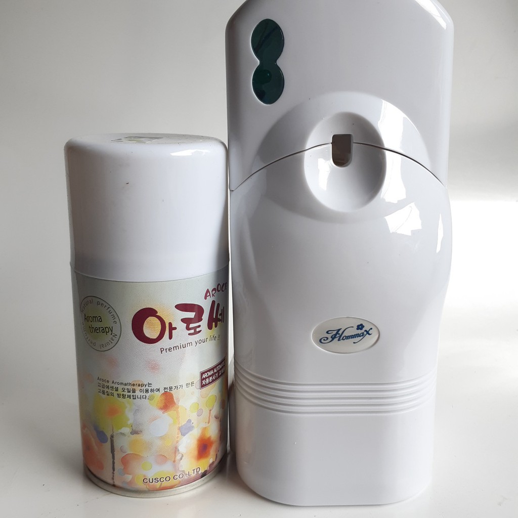Máy xịt nước hoa tự động Hommax tặng kèm pin và bình xịt nước hoa xit phòng PT UTIHOME