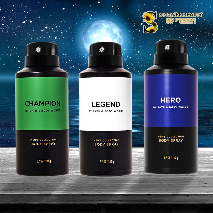 ♛ For Men | 🌳 Xịt Thơm Khử Mùi Lưu Hương Toàn Thân Cho Nam Bath & Body Works Body Spray - HERO | LEGEND | CHAMPION