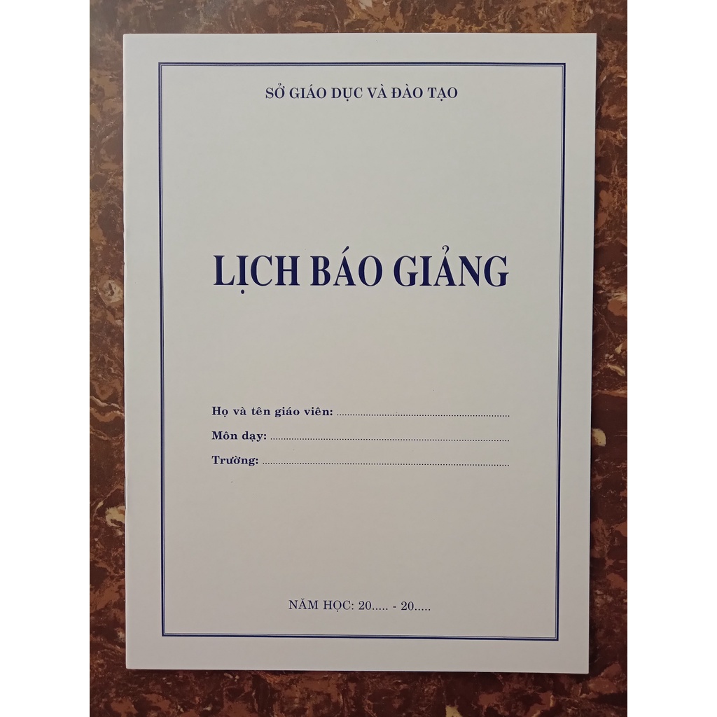 Sách Lịch Báo Giảng (Dành cho cấp 2,3)