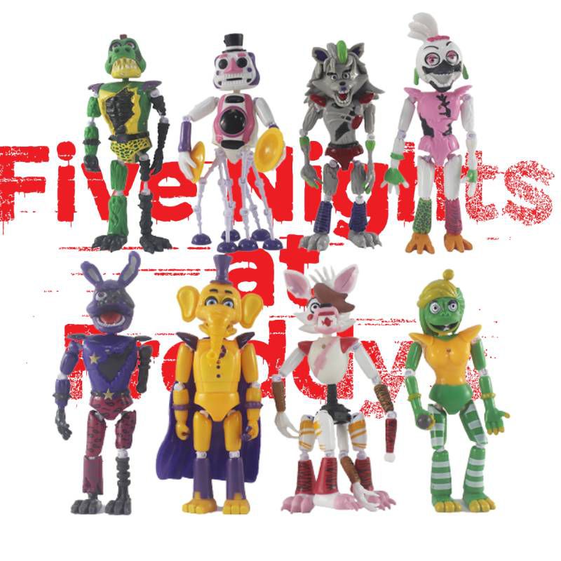 6/8PCS Kids New Five Nights At Freddy Character Luminous Lighting Action Figure Toys Gift
