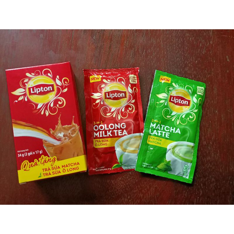 Set 2 gói Trà Sữa Lipton ( Ôlong & Matcha )