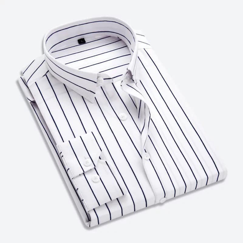 Áo Sơ Mi Nam Dài Tay Đẹp TAHISM016 Kẻ sọc 2 màu đen,trắng chất Cotton thoáng mát | BigBuy360 - bigbuy360.vn