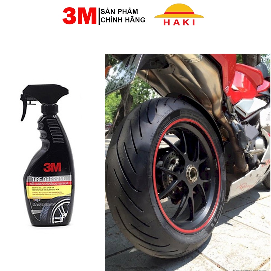 Dung dịch làm bóng lốp xe ô tô, xe máy, bóng vỏ xe 3M chính hãng nhập Thái Lan 39042LT, chai xịt bóng lốp ô tô 3M.