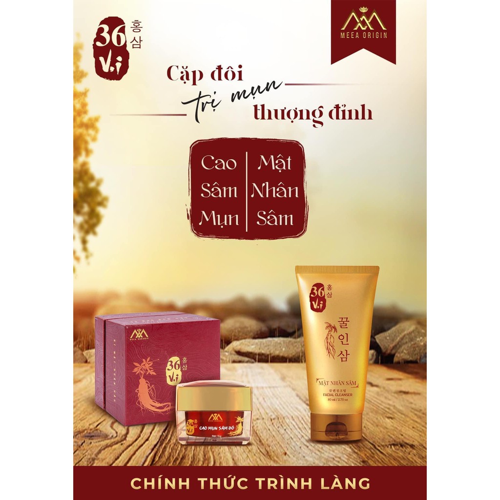 Combo Sữa mặt sâm đỏ (SRM+Face cao mụn 15gr)