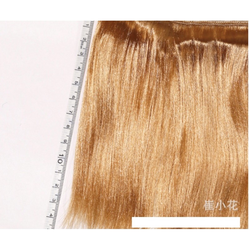 TSA- Tép tóc giả 15cm chất tơ silk mềm bóng may tóc búp bê