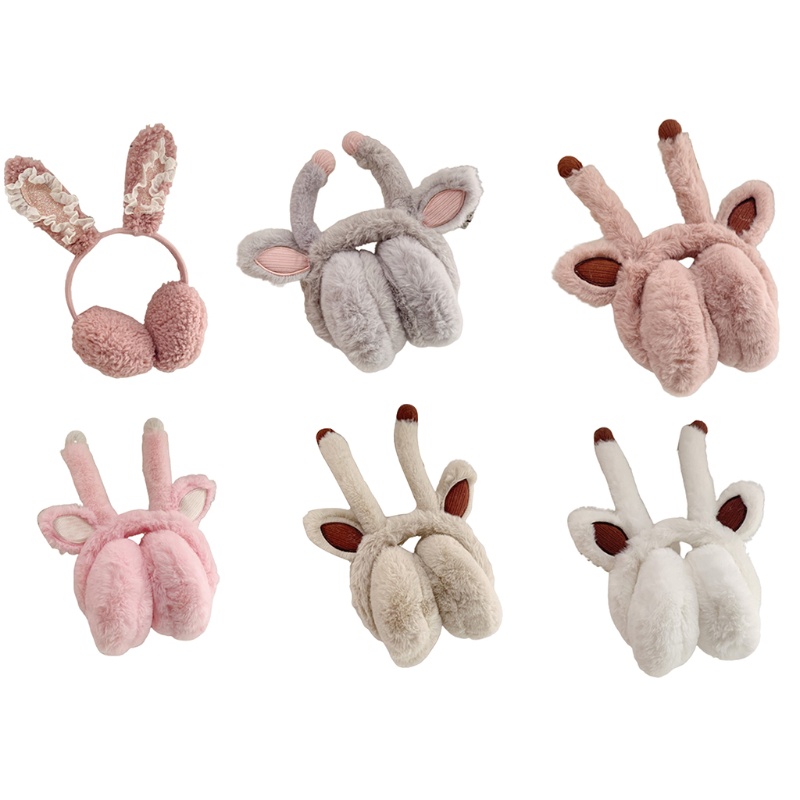 Chụp Tai Giữ Ấm Chống Gió Hình Tai Thỏ Dễ Thương Dùng Trượt Tuyết / Hoạt Động Ngoài Trời Vào Mùa Đông