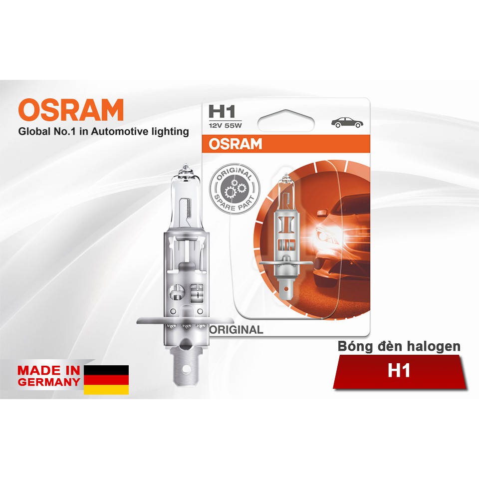 [Mã BMBAU50 giảm 10% đơn 99k] Bóng Đèn Halogen OSRAM Original H1 12V 55W Nhập Khẩu Chính Hãng