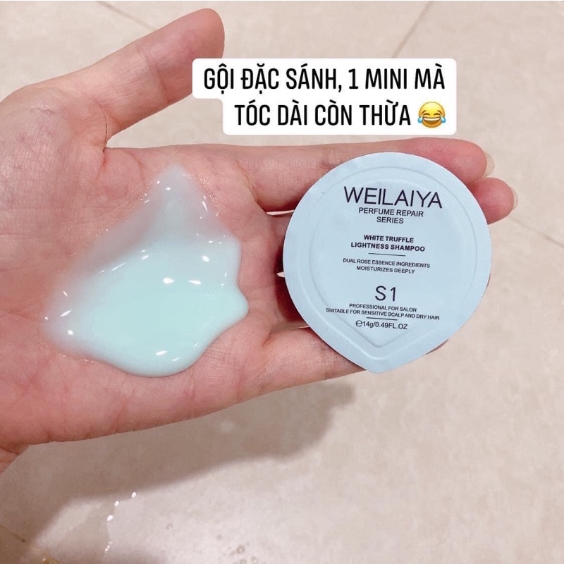 Bộ dầu gội đầu, gội xả phục hồi tóc chiết xuất nấm Truffle Weilaiya chính hãng, phục hồi tóc khô xơ, tóc hư tổn