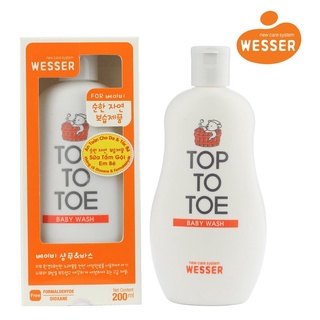 Sữa tắm gội em bé wesser top to toe 200ml/ tắm gội trẻ em/ sữa tắm gội trẻ em hàn quốc