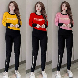 [Hàng Xuất] Bộ đồ thể thao thu đông phối màu thêu chữ cực đẹp TT0195__HỌA TIẾT 3D NỔI BẬT