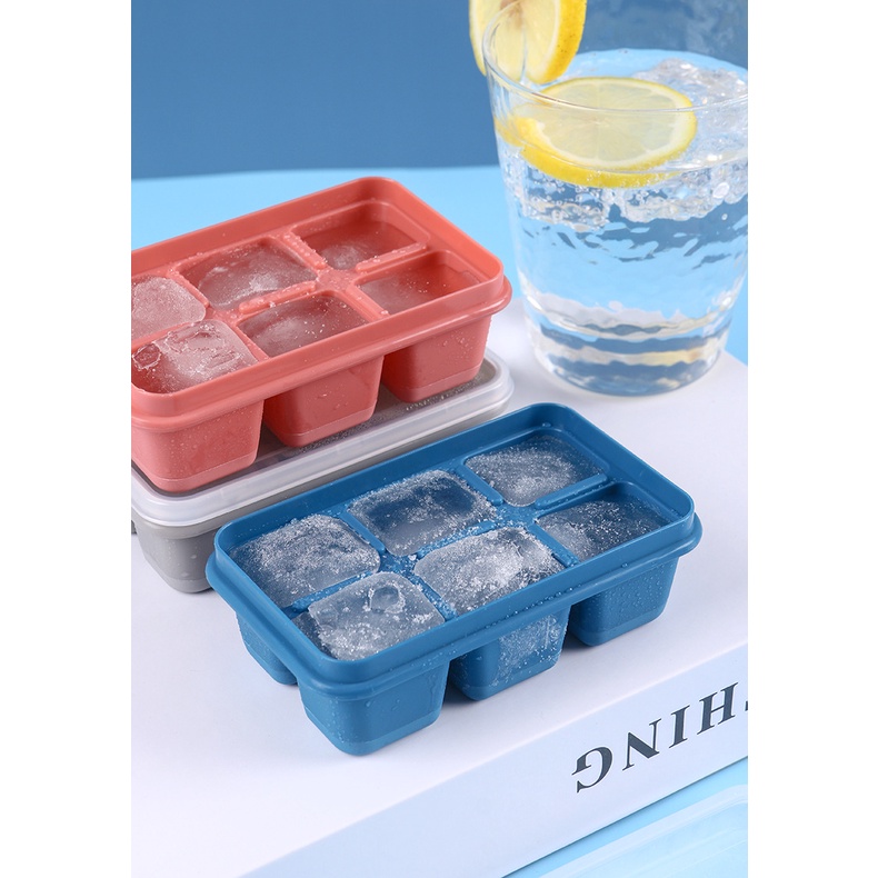 Khay Đá 6 Viên Có Nắp