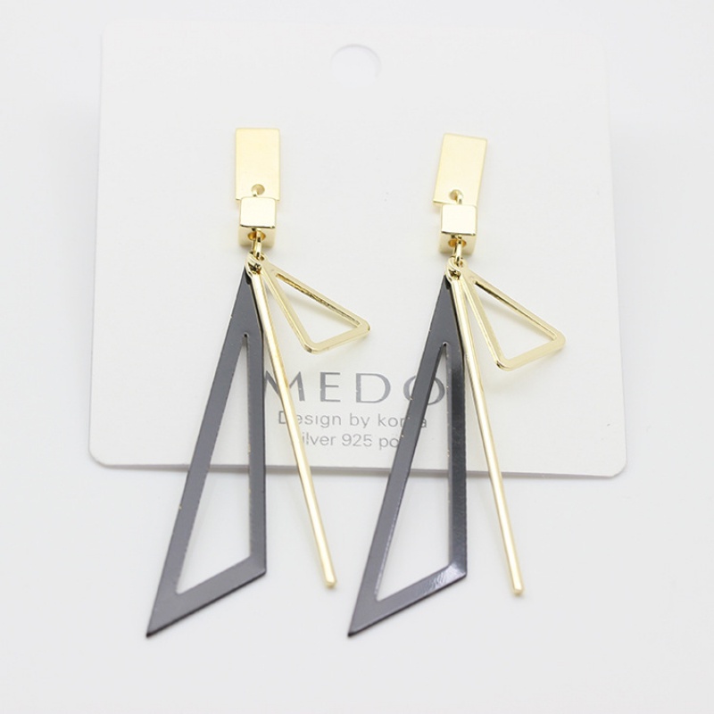 Đôi Khuyên Tai Dài Hình Tam Giác Thời Trang Âu Mỹ