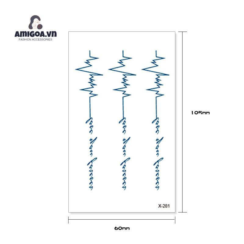 ✨✨Miếng Dán Hình Xăm Chữ Cái Tiếng Anh Thời Trang