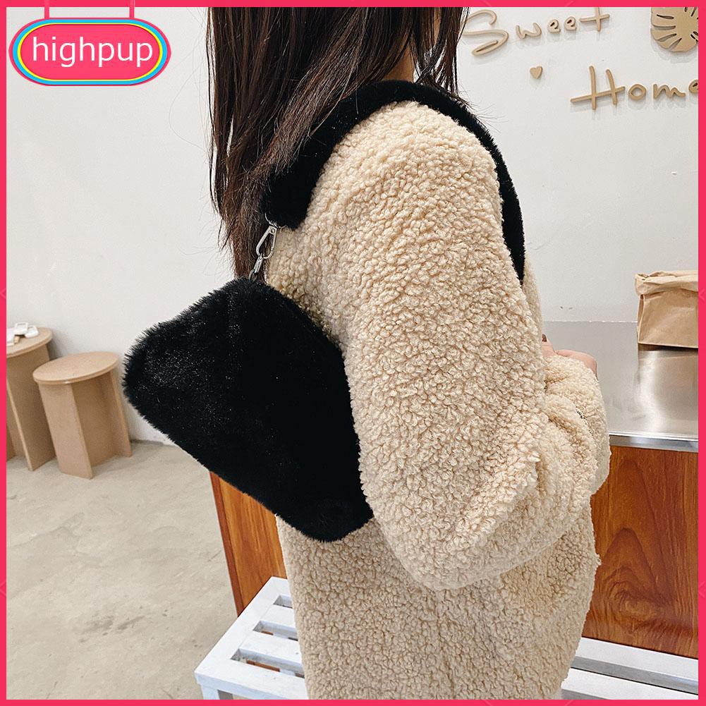 Túi đeo vai nhung lông họa tiết da động vật phong cách Retro | BigBuy360 - bigbuy360.vn