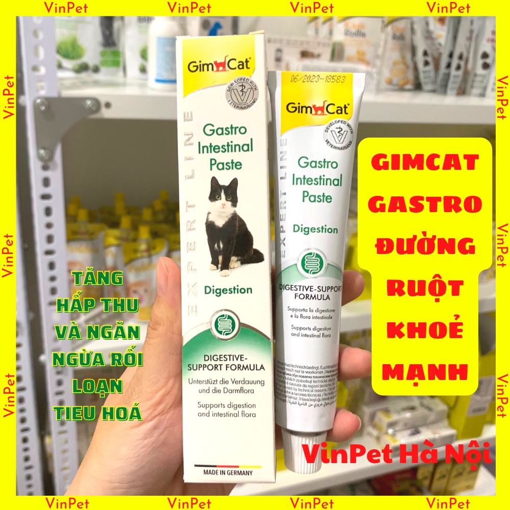 Gel hỗ trợ hệ tiêu hóa Gimcat cho Mèo nuôi dưỡng hệ vi sinh - GimCat Gastro Int gut Paste