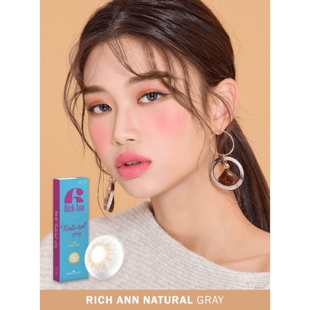 Kính áp tròng 1 ngày màu xám tự nhiên chụp kỷ yếu - R.A Natural Gray | Ann365 lens