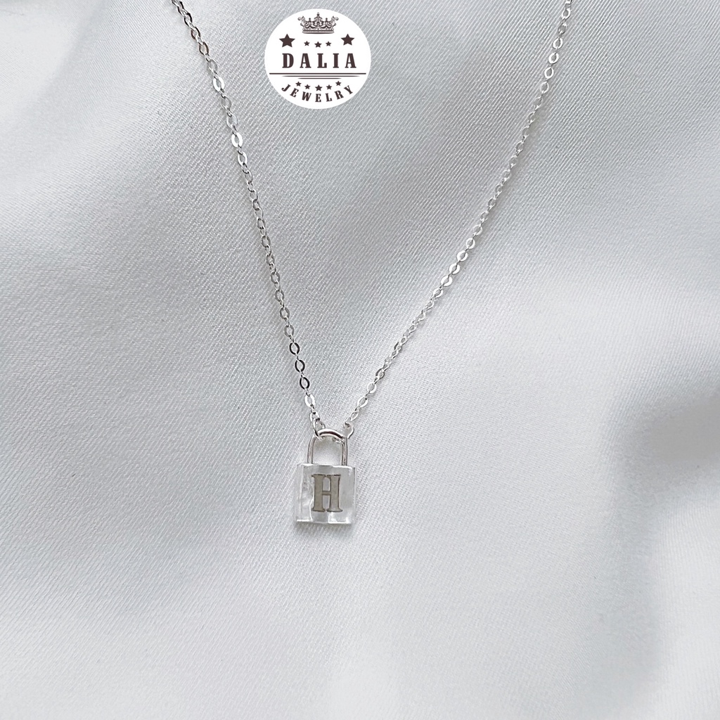 Dây chuyền khóa tình yêu Chanry bạc ta khắc chữ theo yêu cầu nhà DaLiA Jewelry