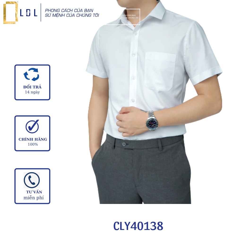 Áo sơ mi nam trơn tay ngắn công sở cao cấp LDL chất liệu bamboo size 38 39 40 41 42 43 | BigBuy360 - bigbuy360.vn