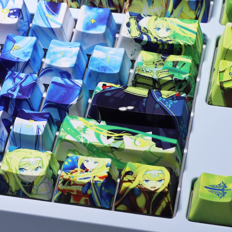 Sword Art Online Keycap Cherry Profile Chủ đề SAO Anime PBT DYE Thăng hoa Bàn phím cơ học Keycap