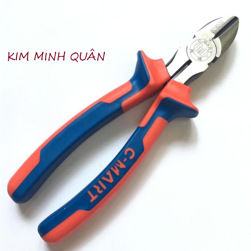 Kìm Cắt Cán Đỏ Xanh Cao Cấp 150mm/6&quot;, 175mm/7&quot;, 200mm/8&quot; B0163 C-Mart