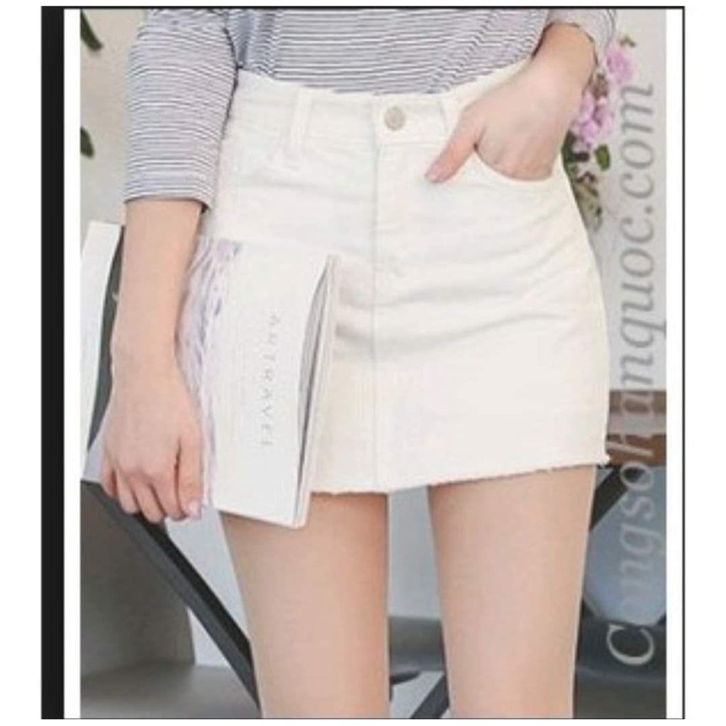 [First Love] 12C15B1 Chân váy ngắn kaki trơn basic vải dày đẹp, đủ size S M L | BigBuy360 - bigbuy360.vn