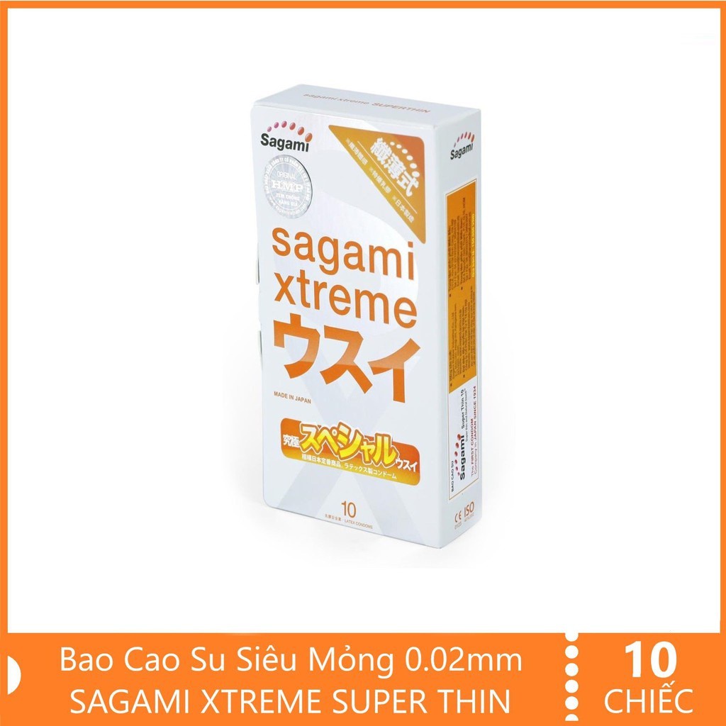 Bao cao su Sagami Super Thin, bcs siêu mỏng chống xuất tinh sớm kéo dài thời gian