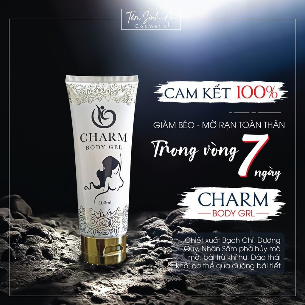 Kem Mờ Rạn Da - Tan Mỡ Bụng, Mông, Ngực, Đùi, Eo, Tay, Chân Sau Sinh Charm Body Gel - Vòng eo 56- Tâm Sinh An Cosmetic