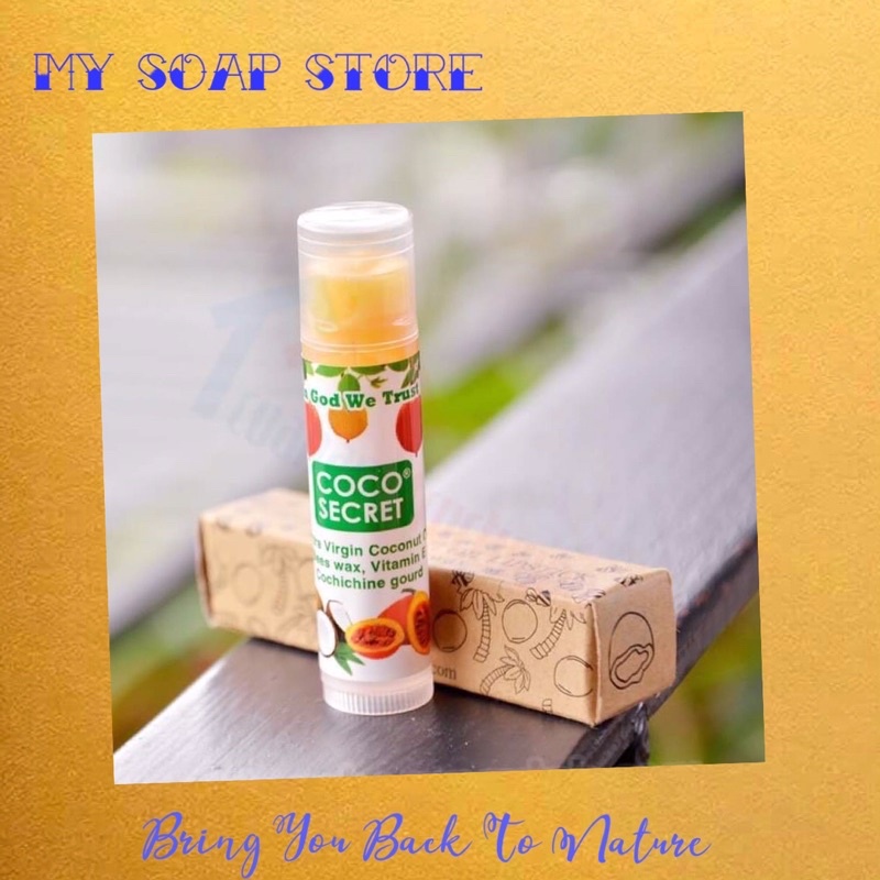 SON DẦU DỪA COCO SECRET đủ loại: dầu dừa, bạc hà, cam, gấc