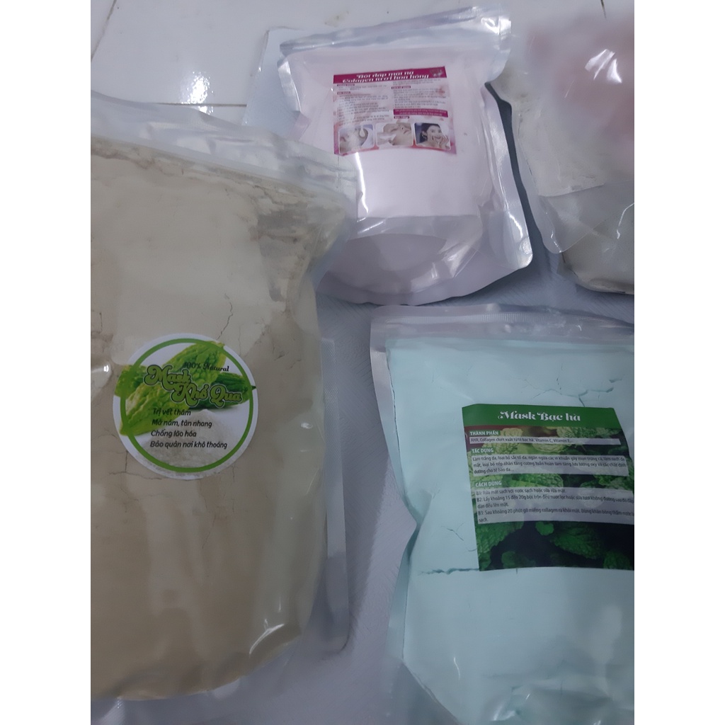 1kg mặt nạ hoa hồng collagen, bạc hà dẻo