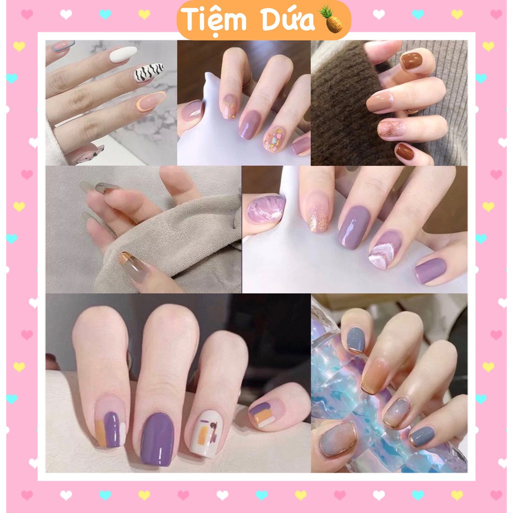 Nail Giả Set 24 m&oacute;ng tay họa tiết si&ecirc;u xinh cho con g&aacute;i (TẶNG KEO D&Aacute;N)